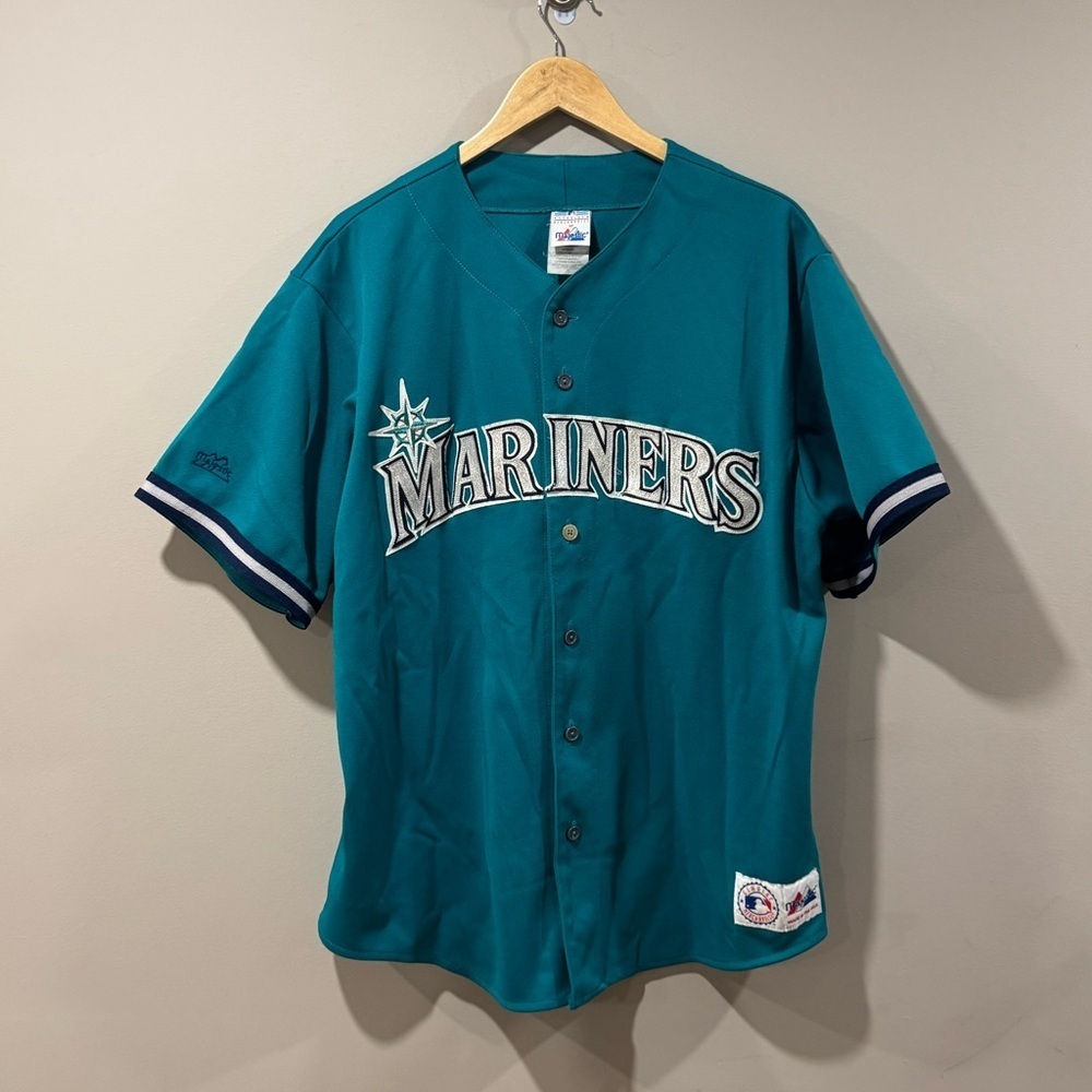 RARE 1994 Majestic Seattle Mariners MLB Baseball Aqua Jersey